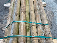 Naaldhouten paal rond ø100 mm x 189 cm - gekroond kdi bruin (15x) - afbeelding 4 van  9
