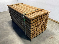 Naaldhouten paal rond ø100 mm x 239 cm - gekroond kdi bruin (87x) - afbeelding 1 van  10