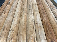 Naaldhouten paal rond ø100 mm x 239 cm - gekroond kdi bruin (87x) - afbeelding 4 van  10
