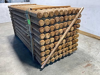 Naaldhouten paal rond ø100 mm x 239 cm - gekroond kdi bruin (87x) - afbeelding 5 van  10