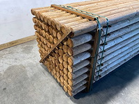 Naaldhouten paal rond ø100 mm x 239 cm - gekroond kdi bruin (87x) - afbeelding 7 van  10