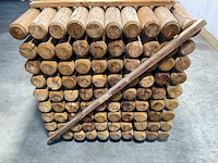 Naaldhouten paal rond ø100 mm x 239 cm - gekroond kdi bruin (87x) - afbeelding 9 van  10