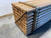 Naaldhouten paal rond ø100 mm x 239 cm - gekroond kdi bruin (87x) - afbeelding 7 van  10