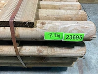 Naaldhouten paal rond ø100 mm x 300 cm - gekroond kdi bruin (40x) - afbeelding 7 van  7