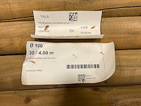 Naaldhouten paal rond ø100 mm x 400 cm - gekroond kdi bruin (30x) - afbeelding 1 van  9