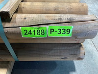 Naaldhouten paal rond ø100 mm x 400 cm - gekroond kdi bruin (30x) - afbeelding 2 van  9