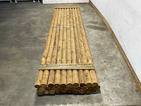 Naaldhouten paal rond ø100 mm x 400 cm - gekroond kdi bruin (30x) - afbeelding 4 van  9