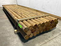 Naaldhouten paal rond ø100 mm x 400 cm - gekroond kdi bruin (30x) - afbeelding 6 van  9