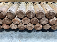 Naaldhouten paal rond ø100 mm x 400 cm - gekroond kdi bruin (30x) - afbeelding 11 van  11