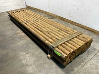 Naaldhouten paal rond ø100 mm x 400 cm - gekroond kdi bruin (30x)