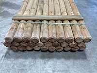 Naaldhouten paal rond ø100 mm x 400 cm - gekroond kdi bruin (30x) - afbeelding 10 van  11