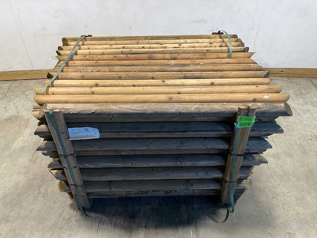 Naaldhouten paal rond ø80 mm x 149 cm - model dr5 - kdi bruin (154x) - afbeelding 5 van  12