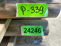 Naaldhouten paal rond ø80 mm x 191 cm - gekroond kdi bruin (116x) - afbeelding 3 van  11