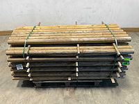 Naaldhouten paal rond ø80 mm x 191 cm - gekroond kdi bruin (116x) - afbeelding 4 van  11