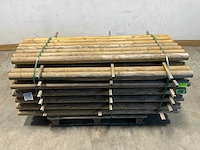 Naaldhouten paal rond ø80 mm x 191 cm - gekroond kdi bruin (116x) - afbeelding 4 van  11