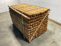 Naaldhouten paal rond ø80 mm x 191 cm - gekroond kdi bruin (143x) - afbeelding 1 van  6