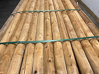 Naaldhouten paal rond ø80 mm x 191 cm - gekroond kdi bruin (143x) - afbeelding 4 van  6