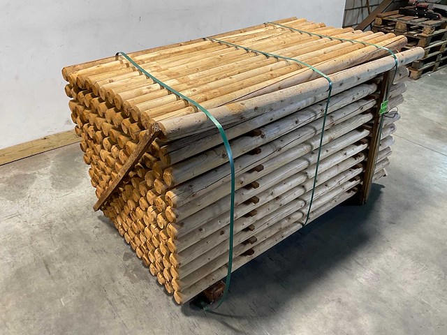 Naaldhouten paal rond ø80 mm x 191 cm - gekroond kdi bruin (143x) - afbeelding 5 van  6