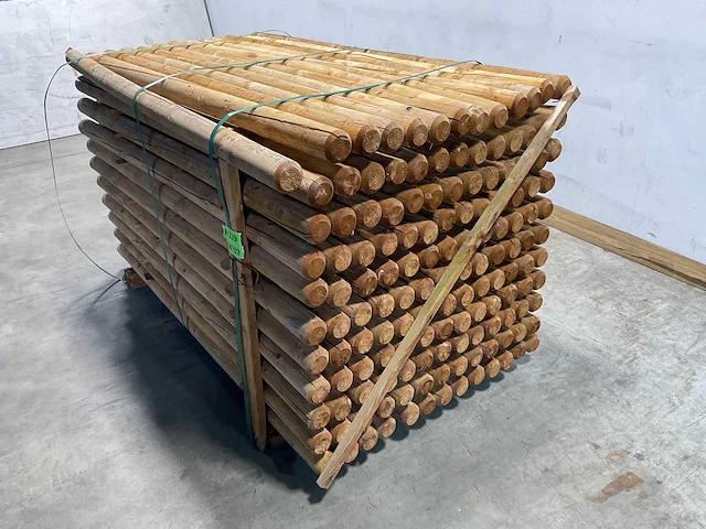 Naaldhouten paal rond ø80 mm x 191 cm - gekroond kdi bruin (143x) - afbeelding 5 van  12
