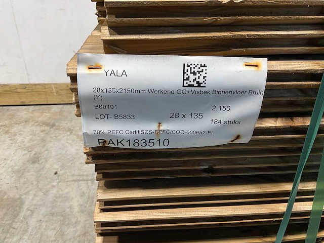 Naaldhouten vloerplanken bruin 28×135×2150 mm - kdi bruin +visbek (184x) - afbeelding 6 van  7