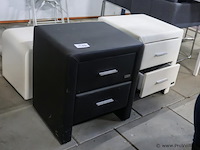 Nachtkastjes/ladekasten van kunstleer - afbeelding 3 van  4