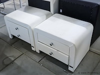 Nachtkastjes/ladekasten van kunstleer - afbeelding 4 van  4
