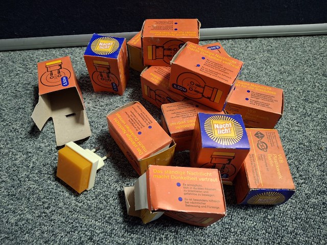 Nachtlampjes 12 stuks oranje vintage - afbeelding 1 van  3
