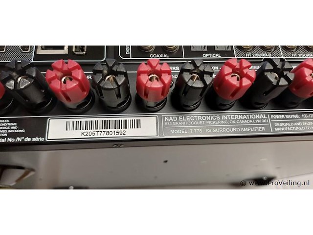 Nad av t778 surround amplifier - afbeelding 4 van  4