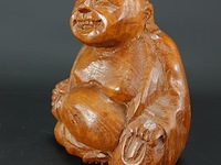 Naïef in hout gesneden happy boeddha - afbeelding 2 van  5
