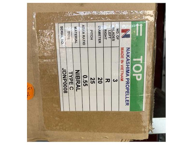 Nakashima type c 3-blade 20 x 25 rh propeller 40 mm - afbeelding 2 van  2