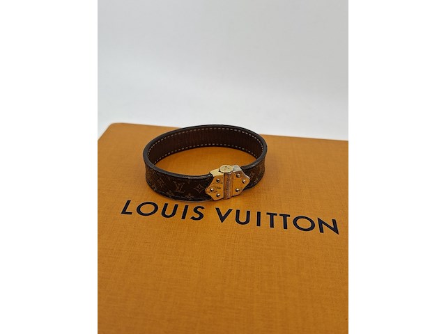 Nano monogram bracelet, louis vuitton, armband, bruin, goud - afbeelding 1 van  10