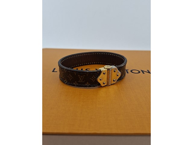 Nano monogram bracelet, louis vuitton, armband, bruin, goud - afbeelding 3 van  10