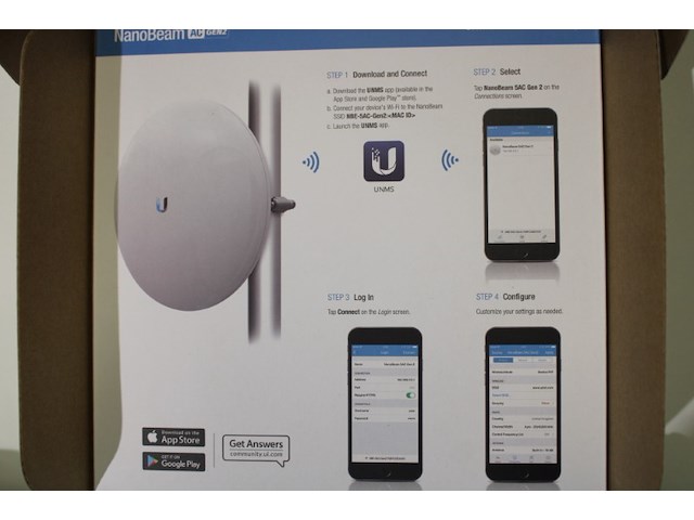 Nanobeam nbe-5ac-gen2 point-to-point wifi unit - afbeelding 2 van  11