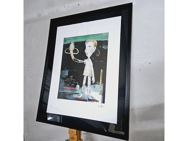 Nara yoshitomo lithograaf ''romantic sunrise'' - limited edition 35/300 - afbeelding 1 van  7