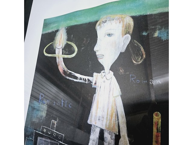 Nara yoshitomo lithograaf ''romantic sunrise'' - limited edition 35/300 - afbeelding 3 van  7