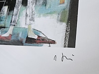 Nara yoshitomo lithograaf ''romantic sunrise'' - limited edition 35/300 - afbeelding 4 van  7