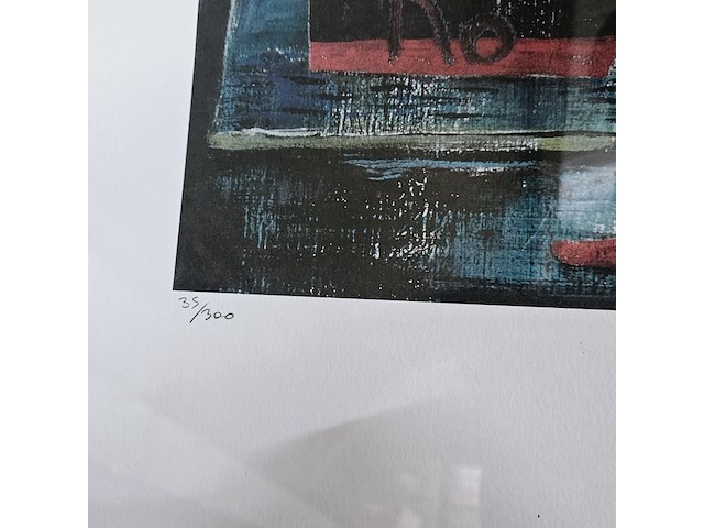Nara yoshitomo lithograaf ''romantic sunrise'' - limited edition 35/300 - afbeelding 6 van  7