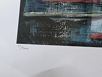 Nara yoshitomo lithograaf ''romantic sunrise'' - limited edition 35/300 - afbeelding 6 van  7