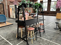 Narbutas - verrijdbare bartafel 180x90x210 v.v 6 barkrukken - afbeelding 1 van  12