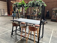 Narbutas - verrijdbare bartafel 180x90x210 v.v 6 barkrukken - afbeelding 5 van  12