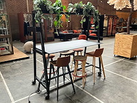 Narbutas - verrijdbare bartafel 180x90x210 v.v 6 barkrukken - afbeelding 6 van  12