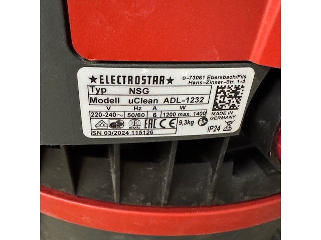 Nat- en droogstofzuiger starmix, uclean adl-1232 - afbeelding 6 van  6