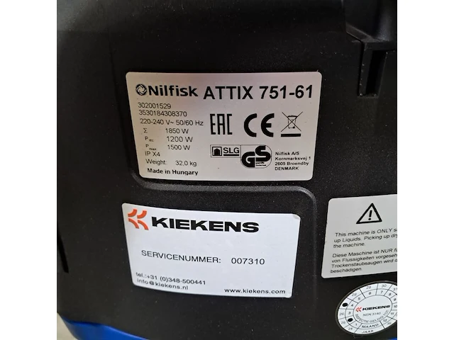 Nat-droogzuiger, nilfisk, attix 751-61 - afbeelding 8 van  10