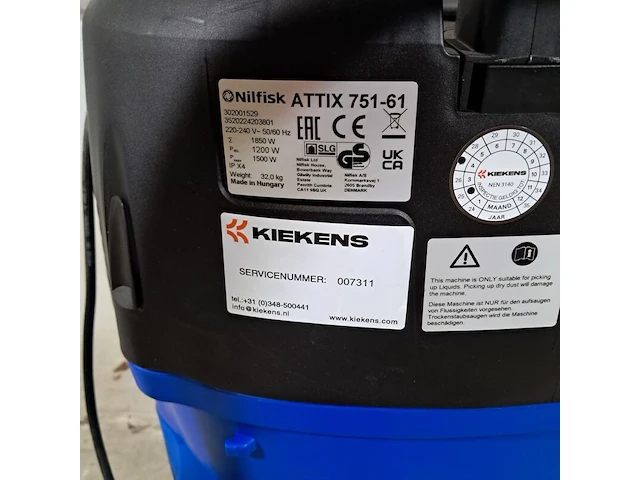 Nat-droogzuiger, nilfisk, attix 751-61 - afbeelding 3 van  13
