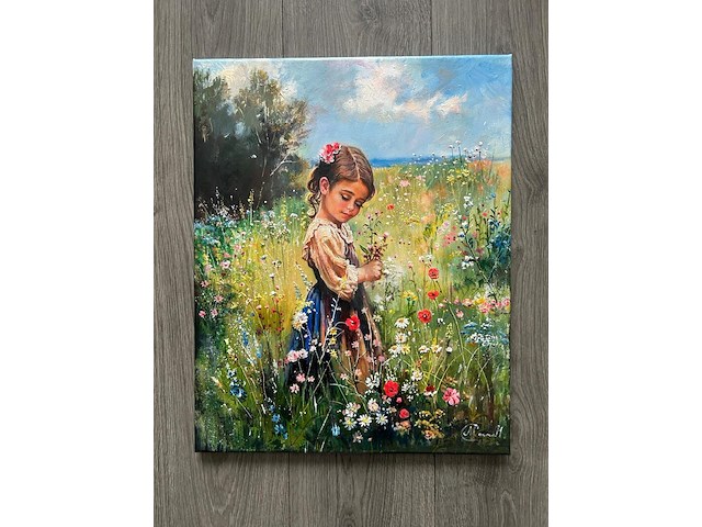Natalia mas (xx-) "girl in flower meadow" - afbeelding 1 van  8