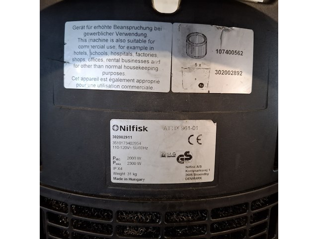 Nat/droogzuiger, nilfisk, attix 9 - afbeelding 8 van  10