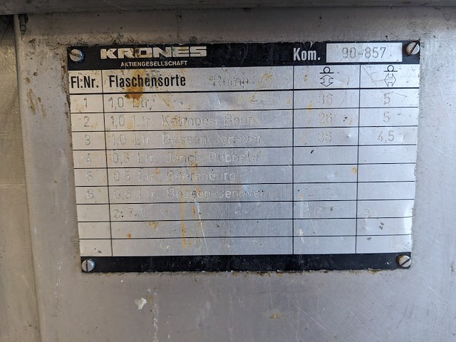 Natlijm etiketeer machine, krones, bonamatic 090857, 1991 - afbeelding 33 van  35