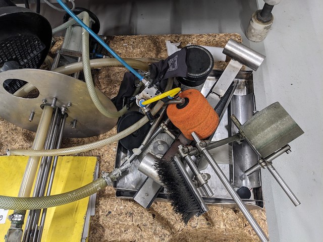 Natlijm etiketeer machine, langguth, e55 - 3/10, wit, 1986 - afbeelding 7 van  22