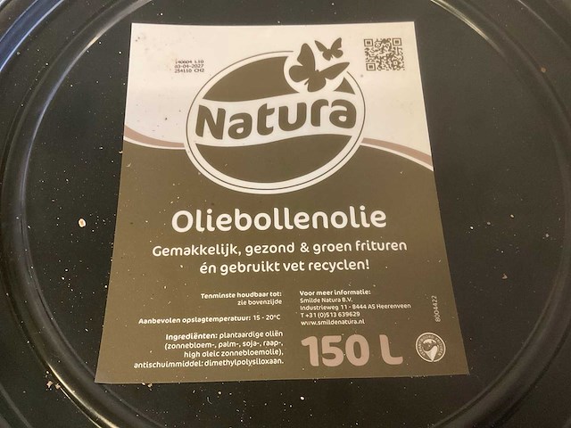 Natura oliebollenolie (2x) met pomp - afbeelding 1 van  2