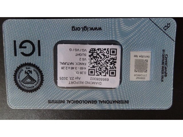 Natural diamond | 0.28ct ( igi gecertificeerd ) - afbeelding 5 van  8